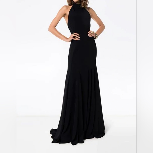 Stella McCartney black Halter Trumpet Gown size 42 - Picture 4 of 10